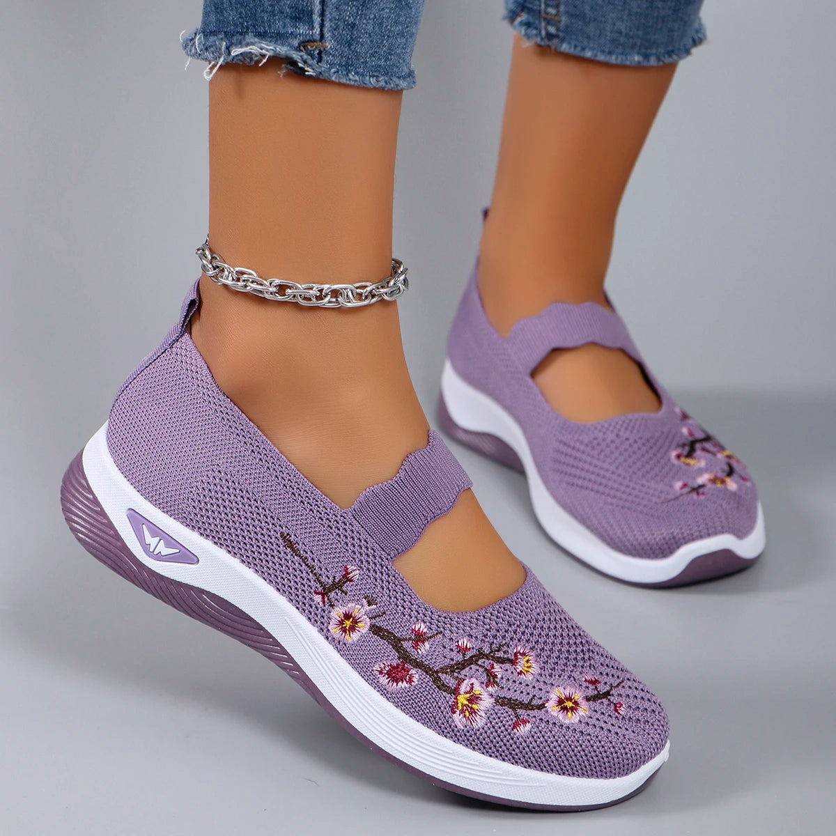 Women's summer breathable mesh flat shoes