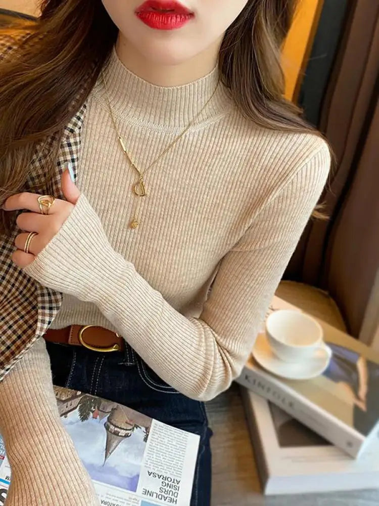 Mock Neck Women Sweater