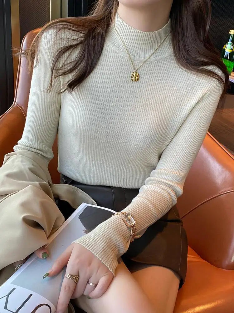 Mock Neck Women Sweater
