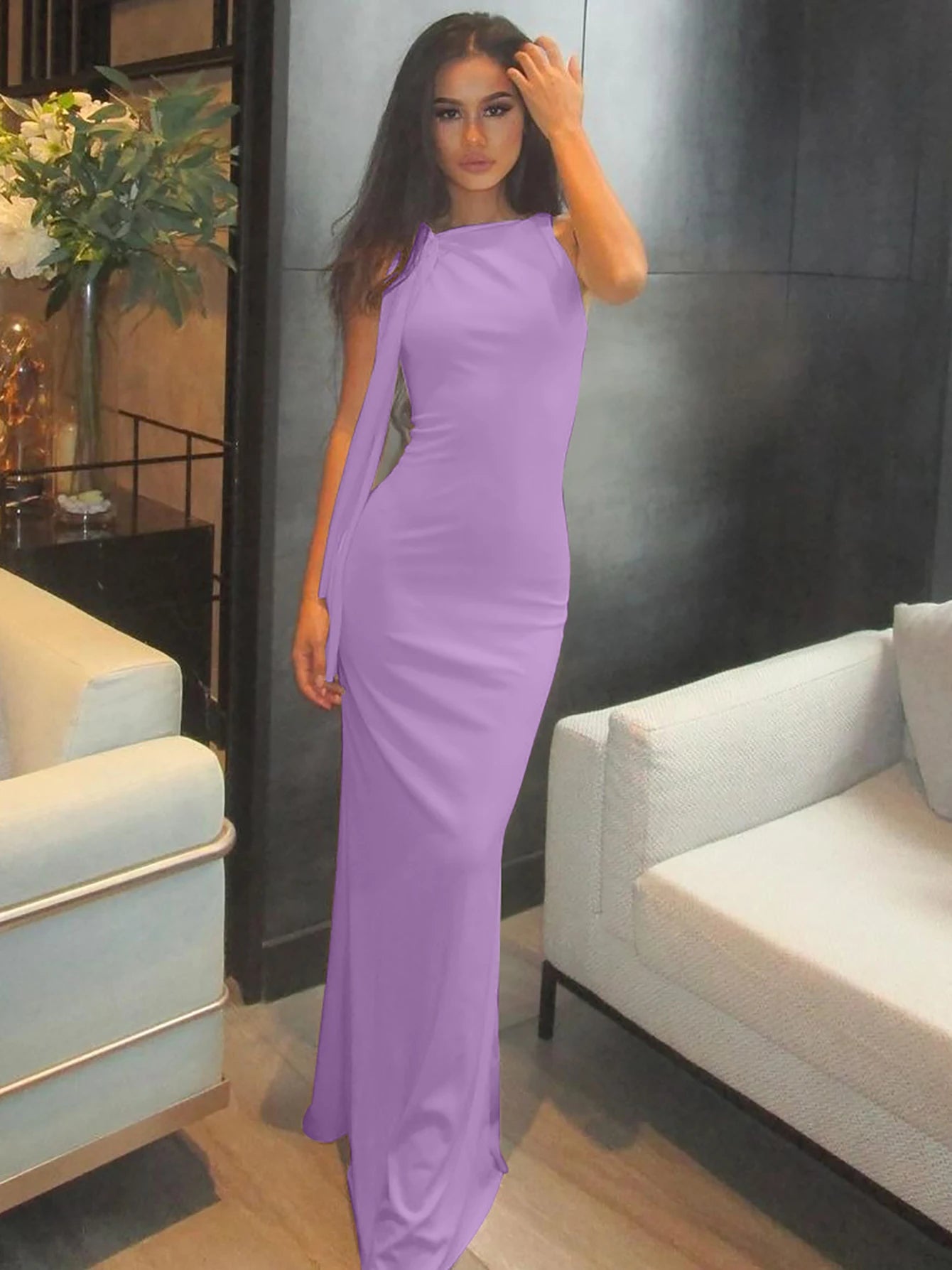 Solid O Neck Sleeveless