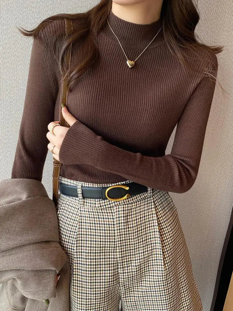 Mock Neck Women Sweater