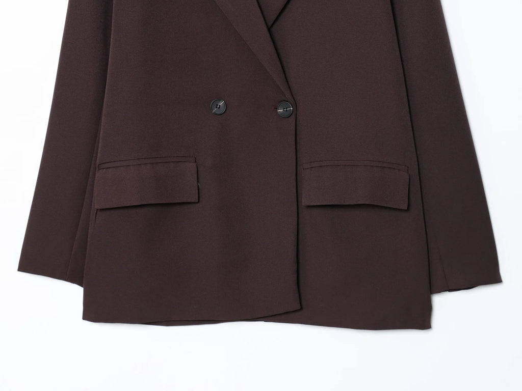 KONDALA Elegant Double Breasted Suit Women's Fall