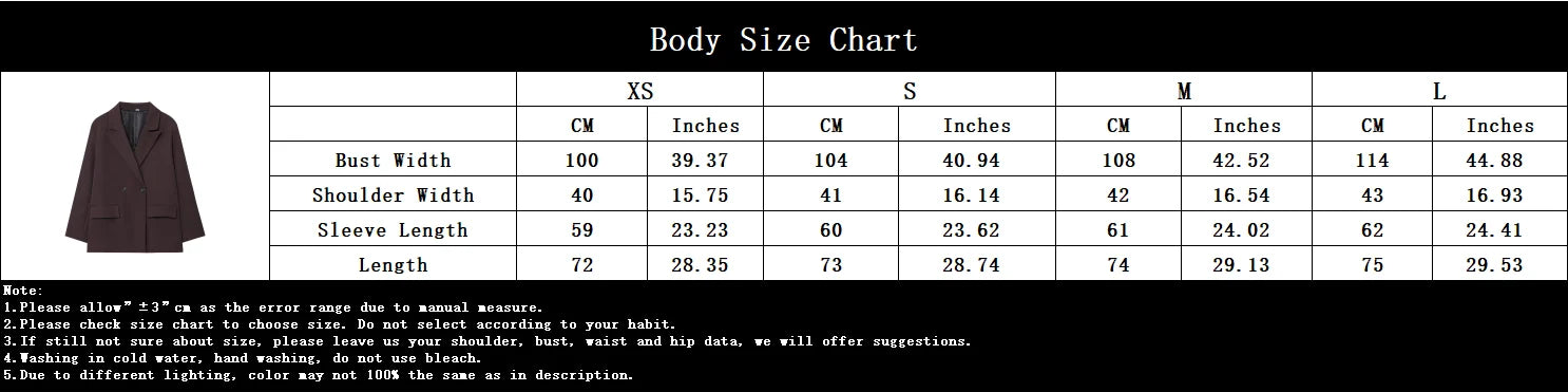 KONDALA Elegant Double Breasted Suit Women's Fall