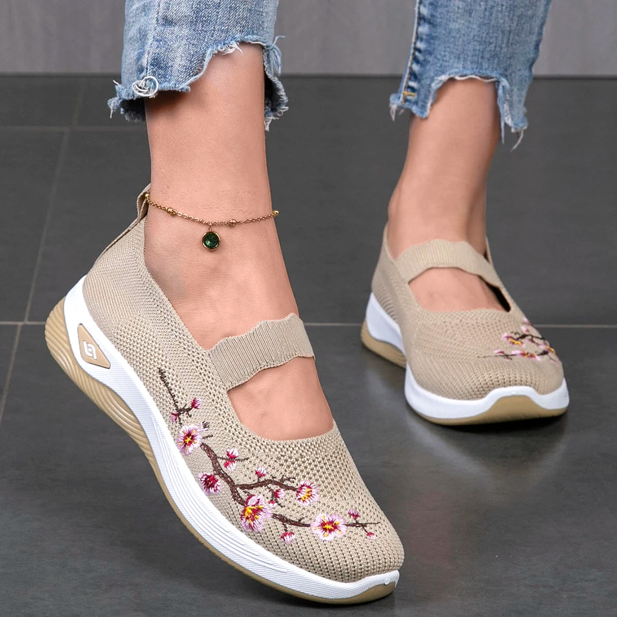 Women's summer breathable mesh flat shoes